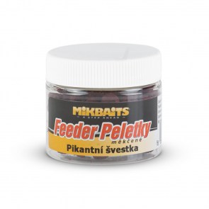 MIKBAITS Feeder měkčené peletky Pikantní švestka 50ml